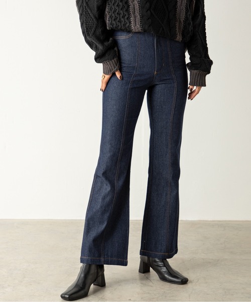 MILLION CARATS（ミリオンカラッツ）の「ダブルステッチデニムパンツ（デニムパンツ・レディース・ブルー/ブラック・FREE）」の7枚目の写真