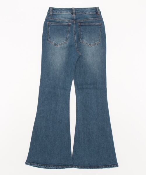 KOBE LETTUCE（コウベレタス）の「選べる2サイズ　カットできるフレアデニムパンツ（デニムパンツ・レディース・インディゴブルー/ライトブルー・M/S）」の19枚目の写真