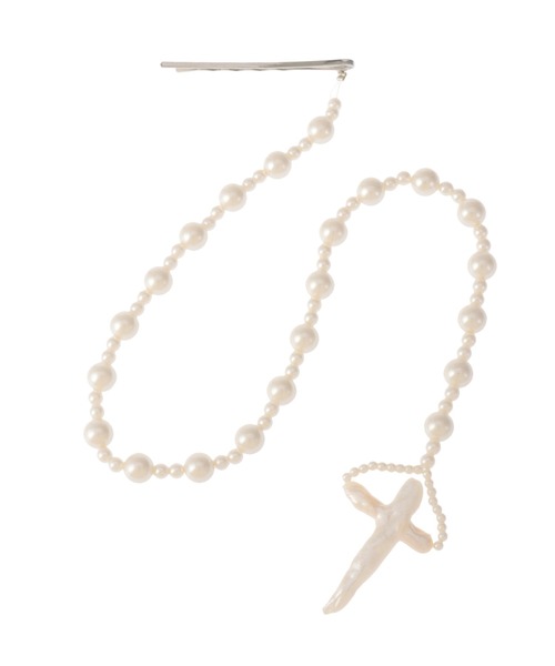 PAMEO POSE（パメオポーズ）の「Cross Pearl Hair Pin（ヘアピン・レディース・シルバー・FREE）」の6枚目の写真
