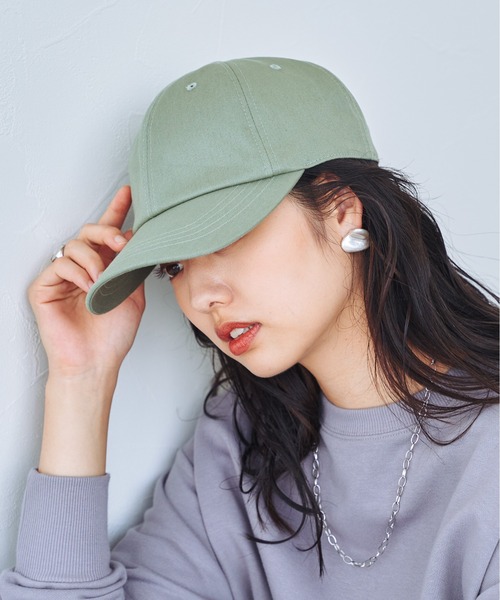 EDWIN(エドウィン)の「【EDWIN】エドウィン ピス付き シンプル キャップ TWILL BASEBALL CAP ローキャップ バックストラップ(キャップ・レディース・ブラック/グリーン/ブラウン/キャメル/ベージュ/キナリ・フリー)」の9枚目の写真