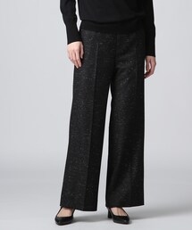 INDIVI | 【日本製】ネップツイード ワイドパンツ(その他パンツ)