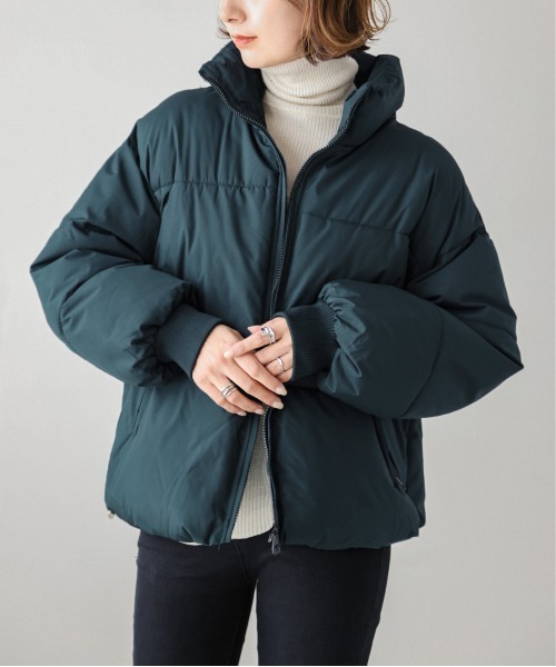 SUGAR BISKET（シュガービスケット）の「エコダウンブルゾン（ダウンジャケット/コート・レディース・ブラック/アイボリー/ブルーグリーン・M/L）」の3枚目の写真