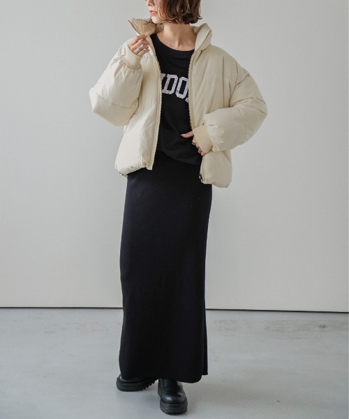 SUGAR BISKET（シュガービスケット）の「エコダウンブルゾン（ダウンジャケット/コート・レディース・ブラック/アイボリー/ブルーグリーン・M/L）」の6枚目の写真