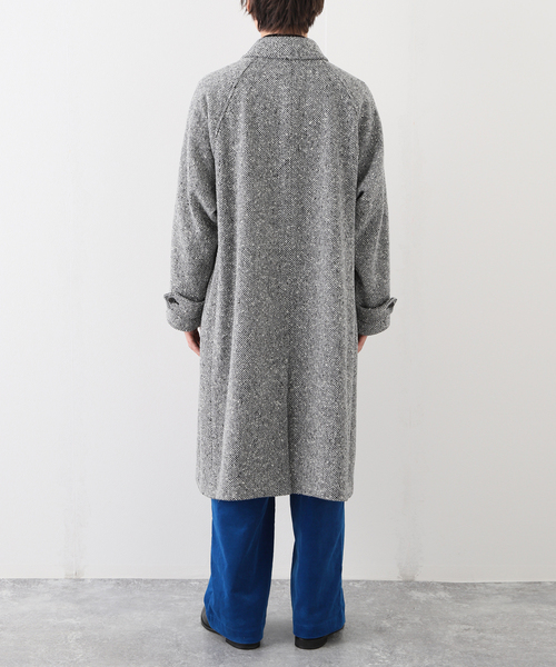 EDIFICE LA BOUCLE（エディフィスラブークル）の「【LA BOUCLE / ラブークル】ネップ ツイード バルカラーコート（ステンカラー）（ステンカラーコート・メンズ・ブラック系その他・1/2）」の7枚目の写真