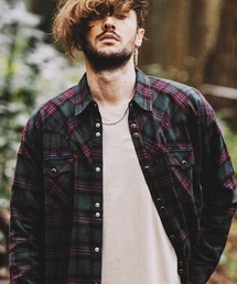 【NO ID.】Western Check Big Shirt / ウエスタン チェック ビッグ シャツ