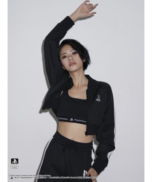 GYDA（ジェイダ）の「【セットアップ着用可】BACK CROSS ビスチェ for PlayStation（キャミソール・レディース・オフホワイト/ブラック・FREE）」の6枚目の写真