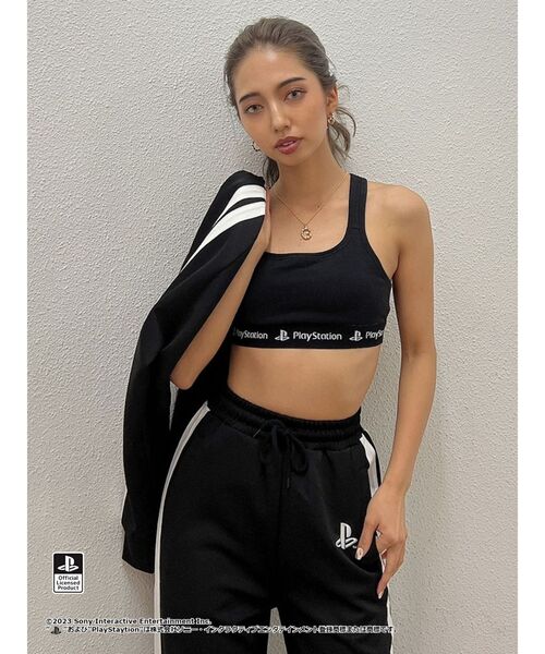 GYDA（ジェイダ）の「【セットアップ着用可】BACK CROSS ビスチェ for PlayStation（キャミソール・レディース・オフホワイト/ブラック・FREE）」の11枚目の写真