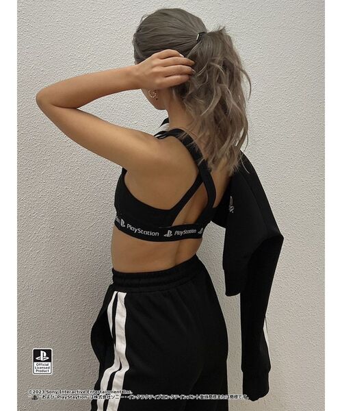 GYDA（ジェイダ）の「【セットアップ着用可】BACK CROSS ビスチェ for PlayStation（キャミソール・レディース・オフホワイト/ブラック・FREE）」の12枚目の写真