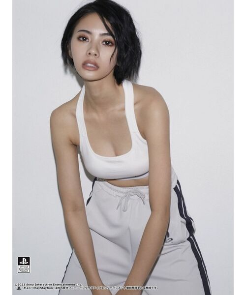 GYDA（ジェイダ）の「【セットアップ着用可】BACK CROSS ビスチェ for PlayStation（キャミソール・レディース・オフホワイト/ブラック・FREE）」の18枚目の写真