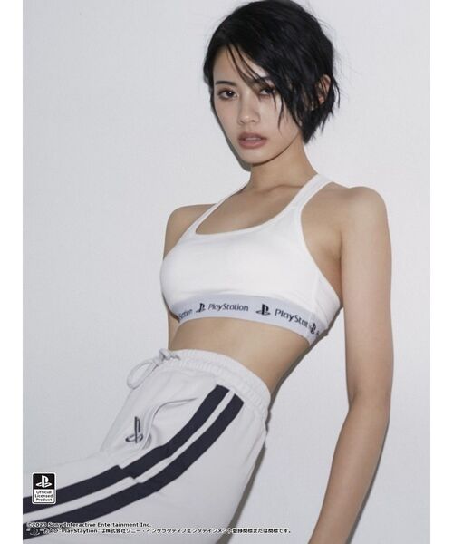 GYDA（ジェイダ）の「【セットアップ着用可】BACK CROSS ビスチェ for PlayStation（キャミソール・レディース・オフホワイト/ブラック・FREE）」の19枚目の写真