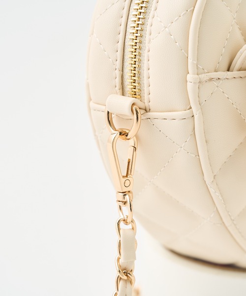 Seemi. byNICECLAUP（ シーミーバイナイスクラップ）の「【Seemi】Seemiハートキルティングポシェット（ショルダーバッグ・レディース・ブラック/レッド/アイボリー・FREE）」の20枚目の写真