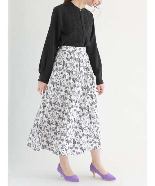 Te chichi（テチチ）の「金釦フロントレースブラウス（シャツ/ブラウス・レディース・シルバーグレー/ブラック/オフホワイト・ﾌﾘ-）」の9枚目の写真