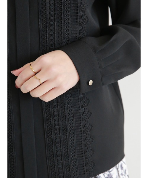 Te chichi（テチチ）の「金釦フロントレースブラウス（シャツ/ブラウス・レディース・シルバーグレー/ブラック/オフホワイト・ﾌﾘ-）」の15枚目の写真