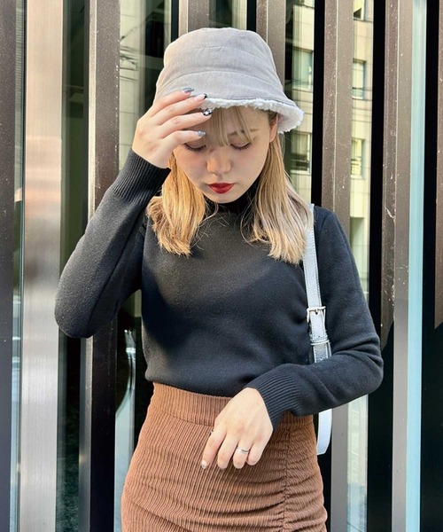 SPIGA（スピーガ）の「裏ﾎﾞｱﾃﾞｻﾞｲﾝﾊｯﾄ（ハット・レディース・ブラック/グレー/キャメル/ベージュ・FREE）」の3枚目の写真