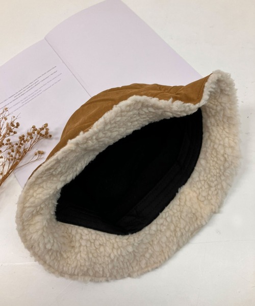 SPIGA（スピーガ）の「裏ﾎﾞｱﾃﾞｻﾞｲﾝﾊｯﾄ（ハット・レディース・ブラック/グレー/キャメル/ベージュ・FREE）」の6枚目の写真