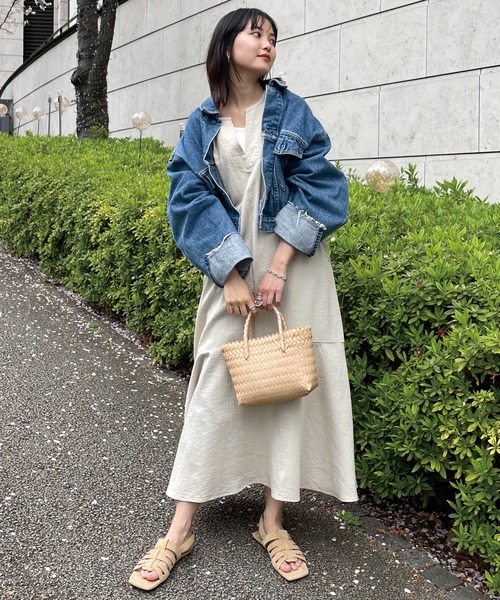 LAVEANGE（ラビアンジェ）の「ミニ カゴバッグ（かごバッグ・レディース・ベージュ/ブラウン/グリーン・F）」の11枚目の写真