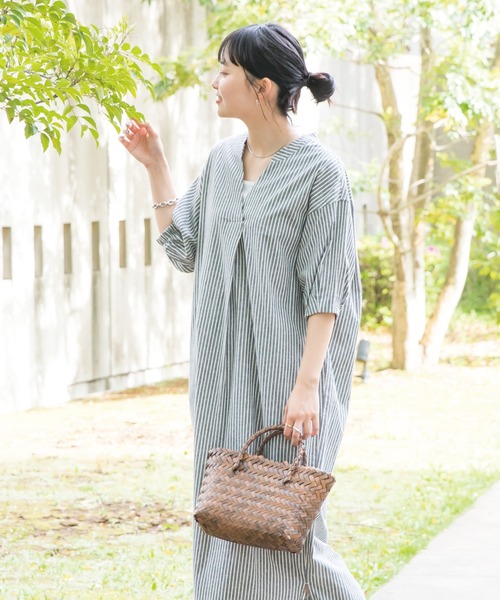 LAVEANGE（ラビアンジェ）の「ミニ カゴバッグ（かごバッグ・レディース・ベージュ/ブラウン/グリーン・F）」の16枚目の写真