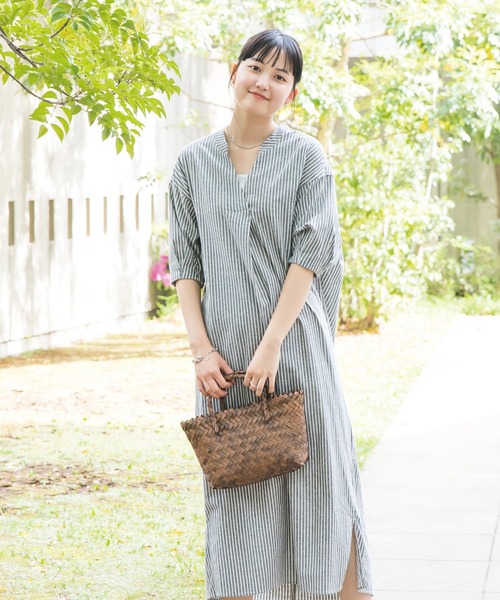 LAVEANGE（ラビアンジェ）の「ミニ カゴバッグ（かごバッグ・レディース・ベージュ/ブラウン/グリーン・F）」の17枚目の写真