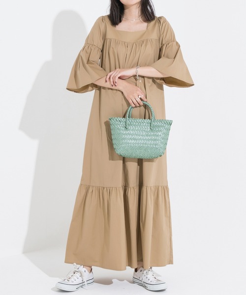 LAVEANGE（ラビアンジェ）の「ミニ カゴバッグ（かごバッグ・レディース・ベージュ/ブラウン/グリーン・F）」の22枚目の写真