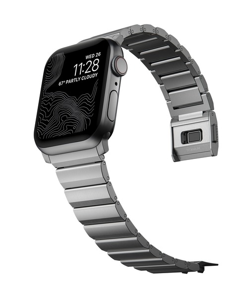 NOMAD（ノマド）の「NOMAD / Metal Strap Titanium Band 45mm/44mm for Apple Watch（デジタル腕時計・メンズ・シルバー/ブラック・FREE）」の11枚目の写真