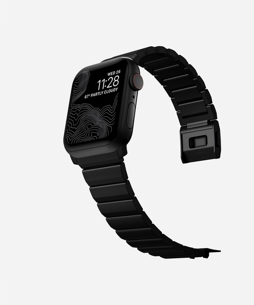NOMAD（ノマド）の「NOMAD / Metal Strap Titanium Band 45mm/44mm for Apple Watch（デジタル腕時計・メンズ・シルバー/ブラック・FREE）」の4枚目の写真