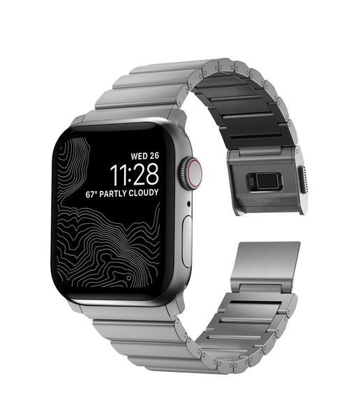 NOMAD（ノマド）の「NOMAD / Metal Strap Titanium Band 45mm/44mm for Apple Watch（デジタル腕時計・メンズ・シルバー/ブラック・FREE）」の10枚目の写真