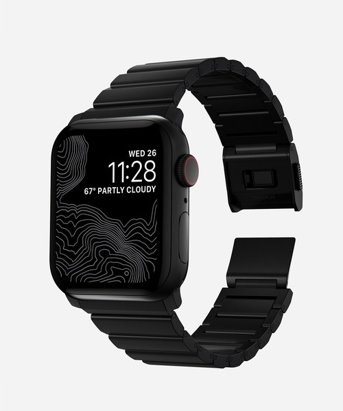 NOMAD（ノマド）の「NOMAD / Metal Strap Titanium Band 45mm/44mm for Apple Watch（デジタル腕時計・メンズ・シルバー/ブラック・FREE）」の3枚目の写真