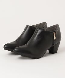 LibertyDoll/5.5cmチャンキーヒールポインテッドトゥショートブーティ(3606)