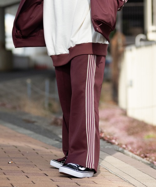 JOHN'S CLOSET(ジョンズクローゼット)の「【13】サイドスリット フレアトラックパンツ(その他パンツ・メンズ・パープル/ワイン/グリーン/ブラック・LARGE/MEDIUM)」の4枚目の写真