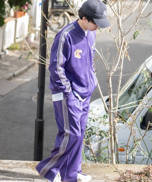 JOHN'S CLOSET(ジョンズクローゼット)の「【13】サイドスリット フレアトラックパンツ(その他パンツ・メンズ・パープル/ワイン/グリーン/ブラック・LARGE/MEDIUM)」の7枚目の写真
