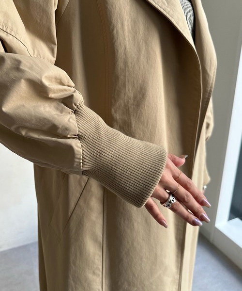 [mira] DouDou 袖リブ バックベルトコート WEB限定】袖リブバックベルトコート | DOUDOU(ドゥドゥ)レディース