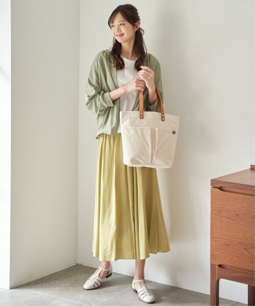 ikka(イッカ)の「キャンバスビッグトートバッグ(トートバッグ・レディース・イエロー/ブラック/オフホワイト・FREE)」の14枚目の写真