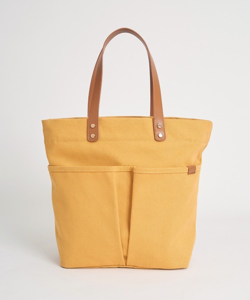 ikka(イッカ)の「キャンバスビッグトートバッグ(トートバッグ・レディース・イエロー/ブラック/オフホワイト・FREE)」の4枚目の写真