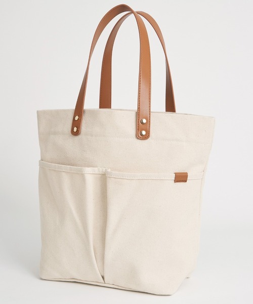 ikka(イッカ)の「キャンバスビッグトートバッグ(トートバッグ・レディース・イエロー/ブラック/オフホワイト・FREE)」の18枚目の写真