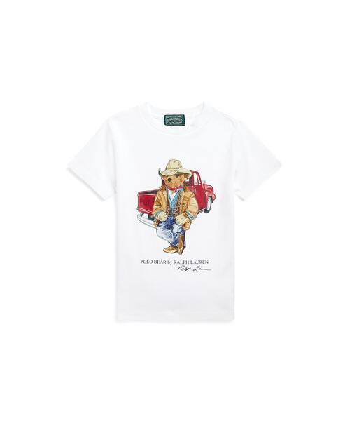 POLO RALPH LAUREN CHILDRENSWEAR(ポロ ラルフ ローレン チルドレンズウェア)の「Polo ベア コットン ジャージー Tシャツ(Tシャツ/カットソー・キッズ・ホワイト・4/6/7)」の1枚目の写真
