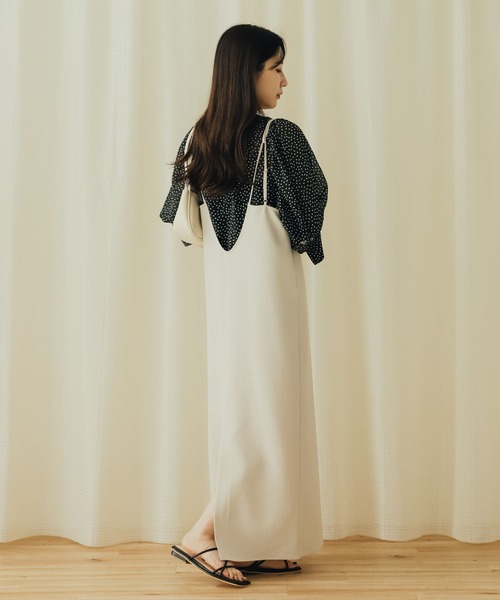 SENSE OF PLACE by URBAN RESEARCH（センスオブプレイスバイアーバンリサーチ）の「ダブルストラップキャミワンピース（ワンピース・レディース・チャコールグレー/アイボリー/モカ・ONE）」の11枚目の写真