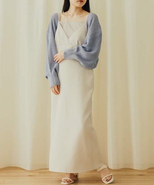 SENSE OF PLACE by URBAN RESEARCH（センスオブプレイスバイアーバンリサーチ）の「ダブルストラップキャミワンピース（ワンピース・レディース・チャコールグレー/アイボリー/モカ・ONE）」の12枚目の写真