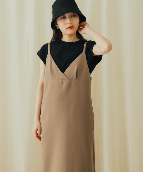 SENSE OF PLACE by URBAN RESEARCH（センスオブプレイスバイアーバンリサーチ）の「ダブルストラップキャミワンピース（ワンピース・レディース・チャコールグレー/アイボリー/モカ・ONE）」の15枚目の写真