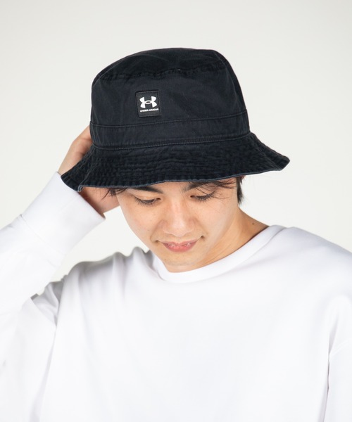 UNDER ARMOUR（アンダーアーマー）の「UAスポーツスタイル バケットハット（トレーニング/メンズ）（キャップ・メンズ・ブラック・L-XL）」の3枚目の写真