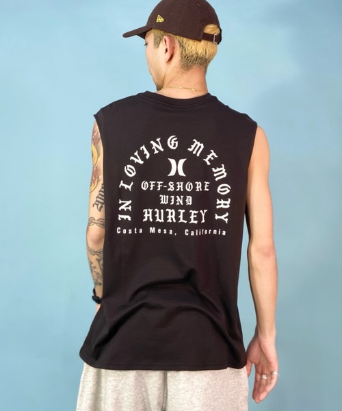 Hurley （ハーレー）の「Hurley/ハーレー ノースリーブ  バックプリントノースリーブTee/吸汗速乾 レギュラーフィット MSL2310006（タンクトップ・メンズ・ブラック/ホワイト/オレンジ・S/M/L）」の3枚目の写真