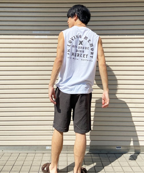 Hurley （ハーレー）の「Hurley/ハーレー ノースリーブ  バックプリントノースリーブTee/吸汗速乾 レギュラーフィット MSL2310006（タンクトップ・メンズ・ブラック/ホワイト/オレンジ・S/M/L）」の16枚目の写真