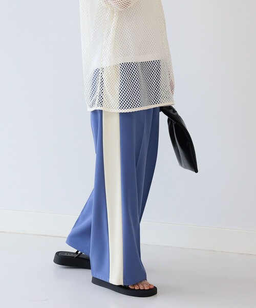 Ray BEAMS(レイビームス)の「Ray BEAMS / サイド ライン ワイド パンツ(その他パンツ・レディース・ブラック/パープル系その他2・1/0)」の13枚目の写真