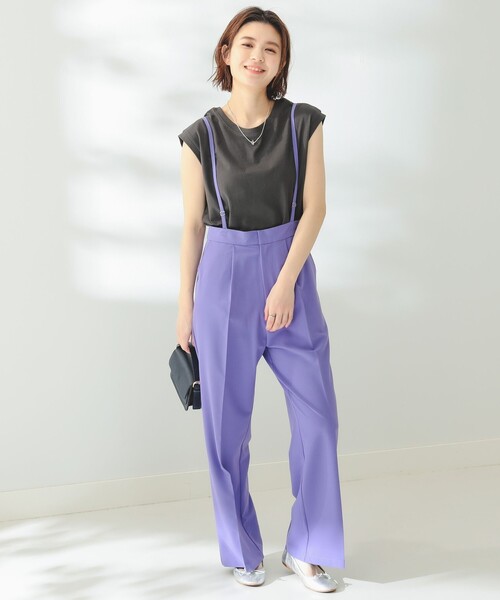 B:MING by BEAMS(ビーミングバイビームス)の「B:MING by BEAMS / サス付き ワイドパンツ(その他パンツ・レディース・パープル/イエロー・SMALL/MEDIUM)」の7枚目の写真