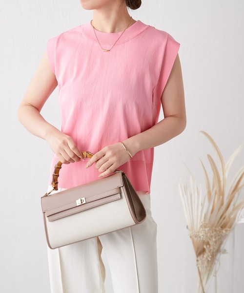 COLLAGE GALLARDAGALANTE（コラージュガリャルダガランテ）の「クールタッチサマーニット（ニット/セーター・レディース・アイボリー/ブラック/ライム/ネイビー/ピンク/ライトグレー/オレンジ/ホワイト・FREE）」の8枚目の写真