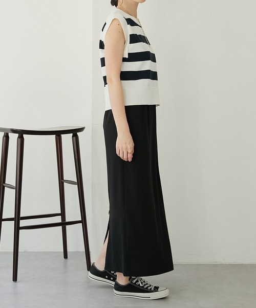 COLLAGE GALLARDAGALANTE（コラージュガリャルダガランテ）の「クールタッチサマーニット（ニット/セーター・レディース・アイボリー/ブラック/ライム/ネイビー/ピンク/ライトグレー/オレンジ/ホワイト・FREE）」の17枚目の写真