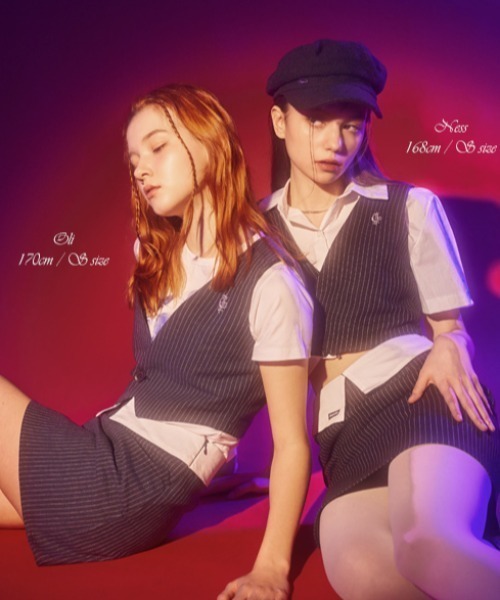 FANCY CLUB（ファンシークラブ）の「A'GEM/9 × .kom『 FANCY CLUB/ファンシークラブ』 KNOTTED HALTERNECK & BOLERO SET /ホルターネックボレロ SET（カーディガン/ボレロ・レディース・チャコールグレー/ブルー・FREE）」の6枚目の写真