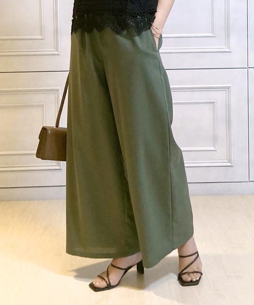 Felt-Maglietta(フェルトマリエッタ)の「リネンワイドパンツ(その他パンツ・レディース・ベージュ/アイボリー/ブラック/カーキ・MEDIUM)」の4枚目の写真