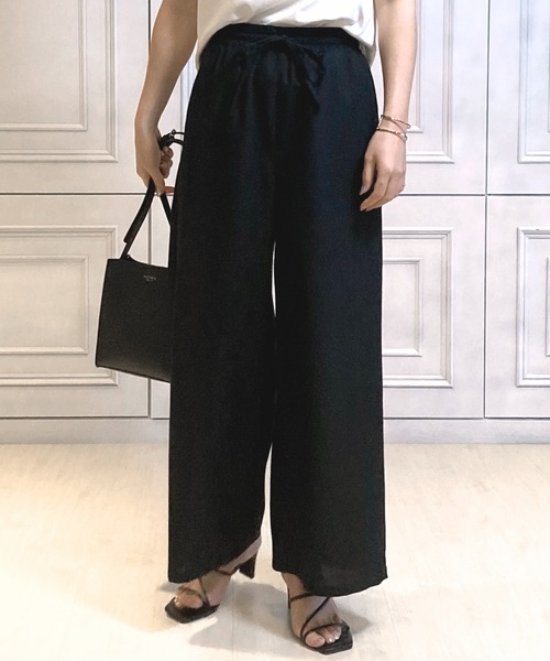 Felt-Maglietta(フェルトマリエッタ)の「リネンワイドパンツ(その他パンツ・レディース・ベージュ/アイボリー/ブラック/カーキ・MEDIUM)」の1枚目の写真
