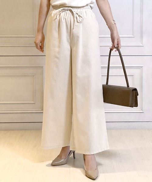 Felt-Maglietta(フェルトマリエッタ)の「リネンワイドパンツ(その他パンツ・レディース・ベージュ/アイボリー/ブラック/カーキ・MEDIUM)」の13枚目の写真