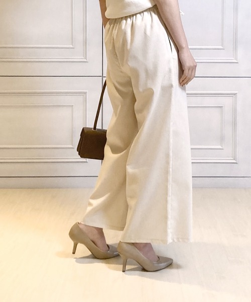 Felt-Maglietta(フェルトマリエッタ)の「リネンワイドパンツ(その他パンツ・レディース・ベージュ/アイボリー/ブラック/カーキ・MEDIUM)」の22枚目の写真